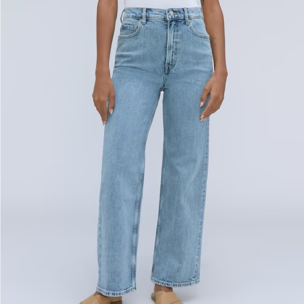 Everlane Light Blue Wide Leg Jeans